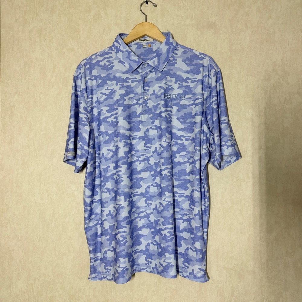 Straight Down Men’s Cadet Golf Polo Shirt Shortsleeve UPF 50 Outdoor Multi XL